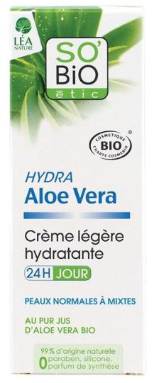 Hydra Aloe Vera Crème Légère hydratante 24h jour 50 ml