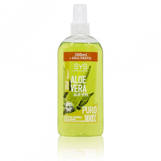 Spray d'urgence Aloe Vera 200 ml+50 ml 100% pur