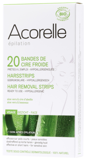 Bandeau facial à la cire froide 20 pcs + 4 gratuits