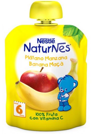 Naturnes Purée Pomme Banane + 6 mois 90 gr