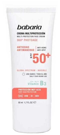 Crème Solaire Spf 50 + Anti-Âge 50 ml