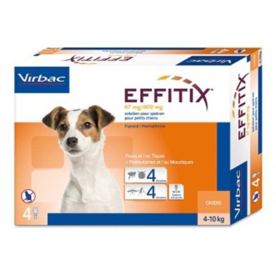 Effitix 67mg/600mg solucion Spot-on para perros pequeños